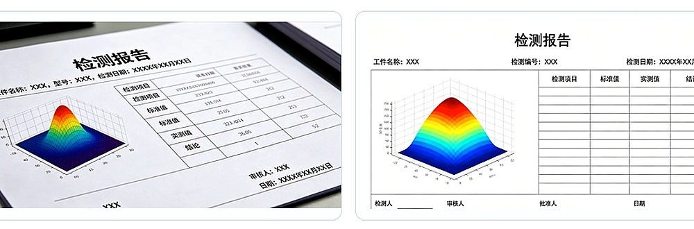 平面度检测报告与数据追溯示意图